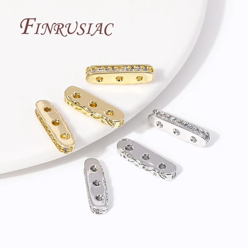 18K Gold Plated Spacer Bar Separators,For Bracelets Accessories DIY Jewelry Making Supplies,Bead Separators,Necklace Findings image 5