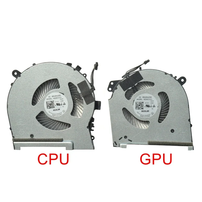 New Laptop CPU GPU Cooling Fan for HP OMEN 15-DH TPN-C143 15-DH0161TX 15-DH0015NR Cooler ND8CC01 -18L06 -18L07 DV12V 0.60A