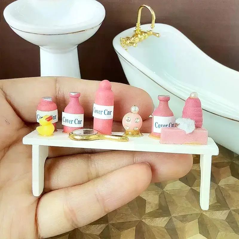 1 Pezzo 1/12 Modellino Mini Portaoggetti per Casa delle Bambole, Accessorio in Miniatura, Scaffale per Profumi, Ornamenti e Giocattoli