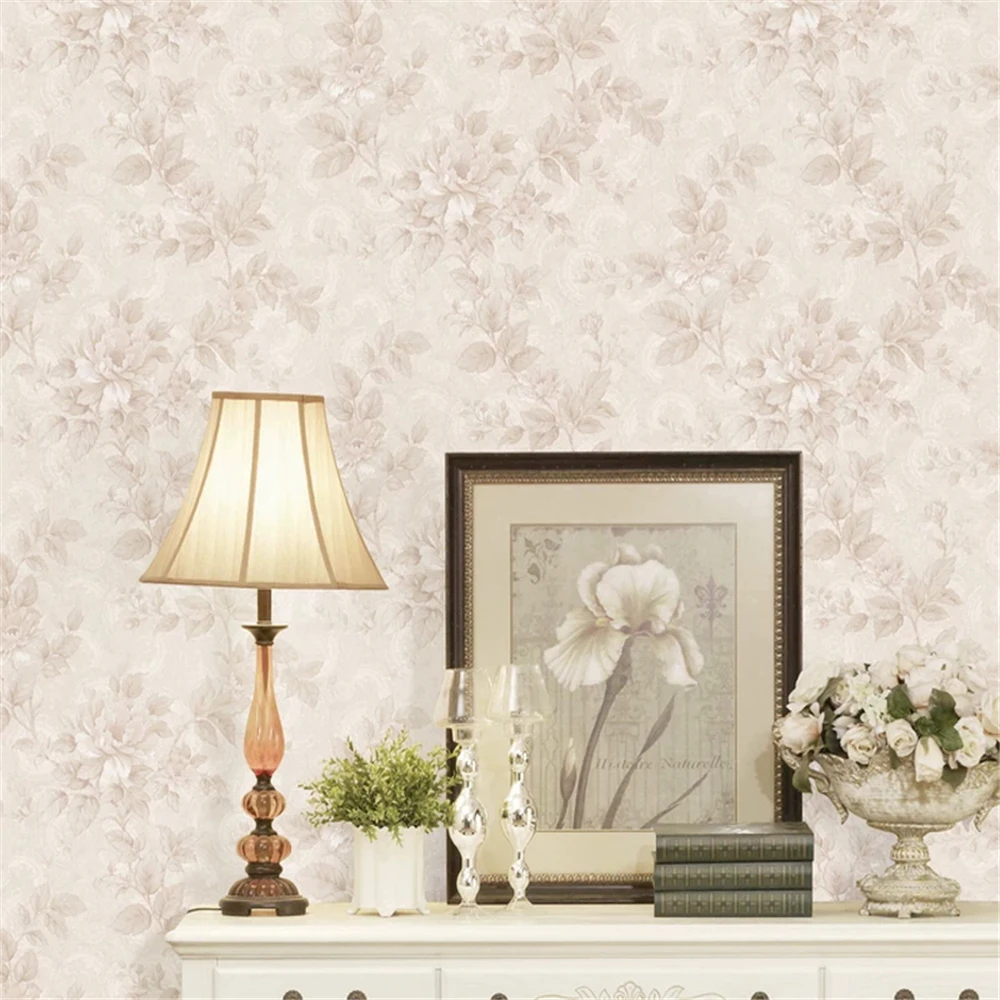 American flower Chinese peony wallpaper Wallcovering Geometry PVC Retro Yellow Wall paper For Public House KTV home decoration
