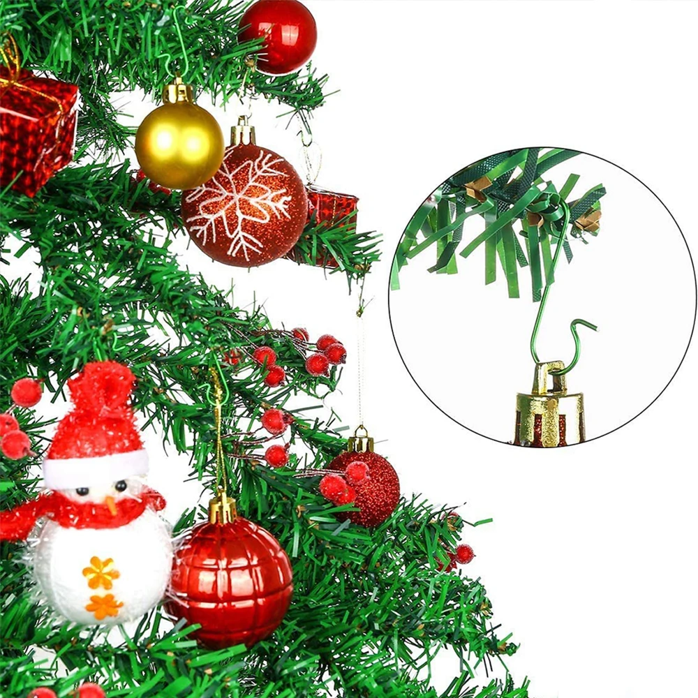 50/100Pcs S-Shaped Christmas Hook DIY Xmas Tree Pendant Christmas Decoration Doll Hook For Home Party Baby Bedroom Accessories