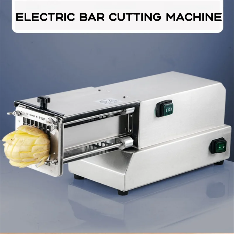

200W Commercial Electric Potato Slicer Cucumber Radish Sweet Potato Slicer Automatic French Fry Machine
