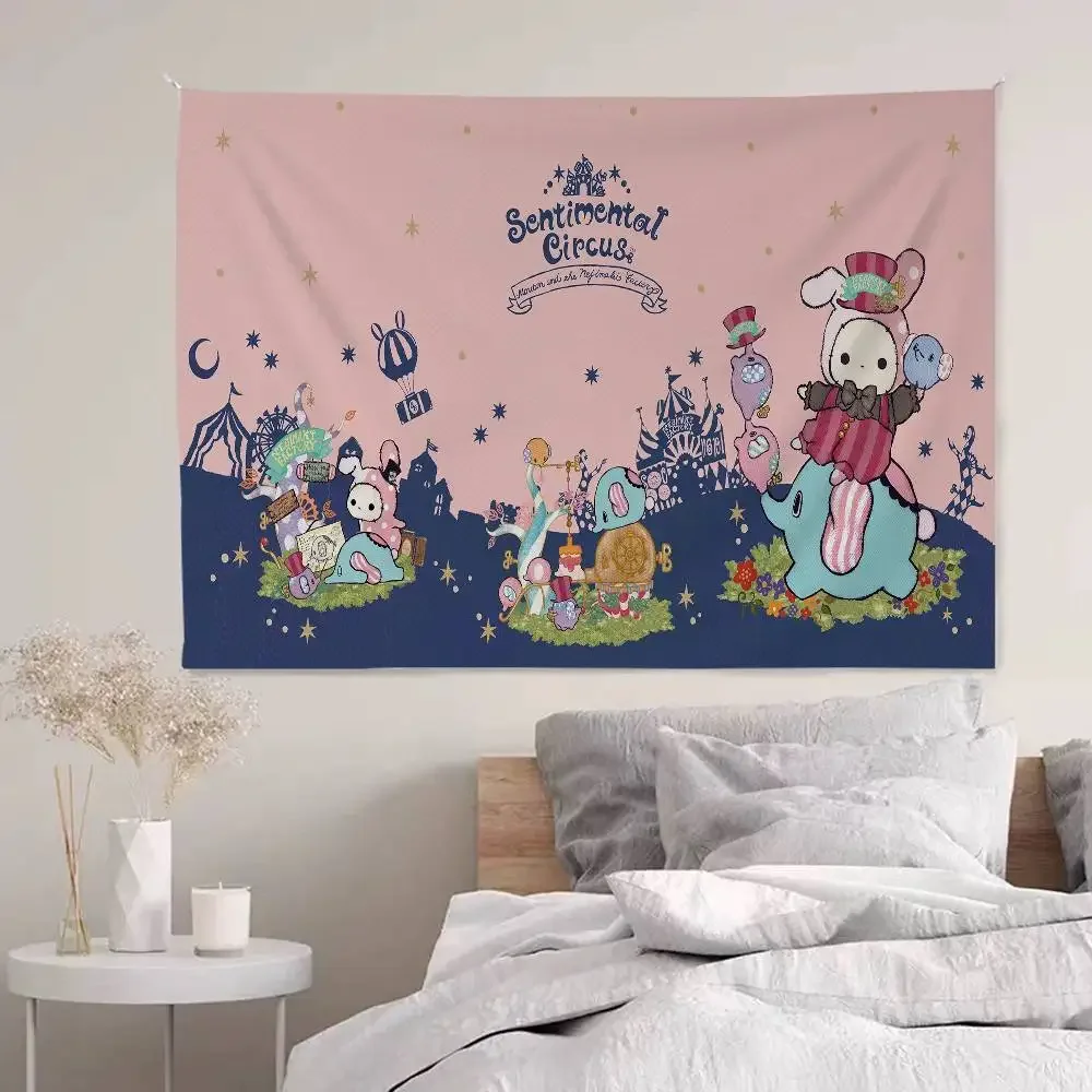 S-Sentimental Circus Printed Large Wall Tapestry Indian Buddha Wall Decoration Witchcraft Bohemian Hippie Wall Art Decor