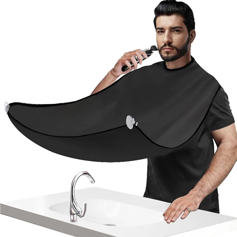 Men\'s Shaving Bibs Bathroom Apron Beard Bib Men\'s Hair Catcher for Shaving Trimming Beard Cape Cloth Bathroom Cleaning Bib