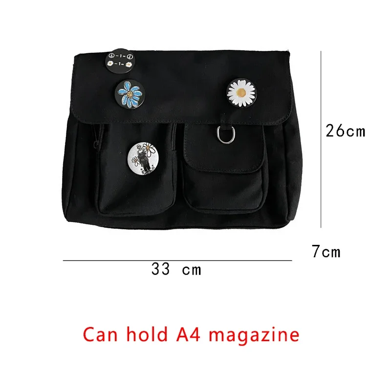 Cute Canvas Bag Wild Student Women Handbags Shoulder Bag Female Japanese Harajuku Diagonal Crossbody Bags for Girl Pouch Bolsas