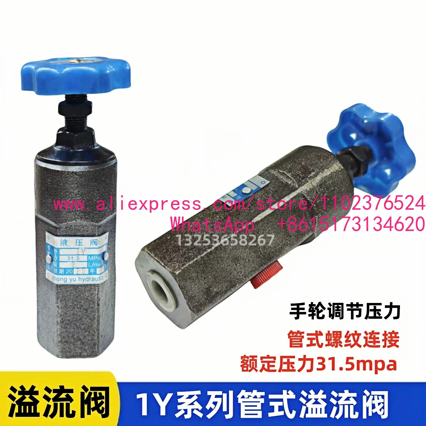 1Y relief valve remote pressure regulating valve safety valve 2Y/4Y/6Y/8Y tubular