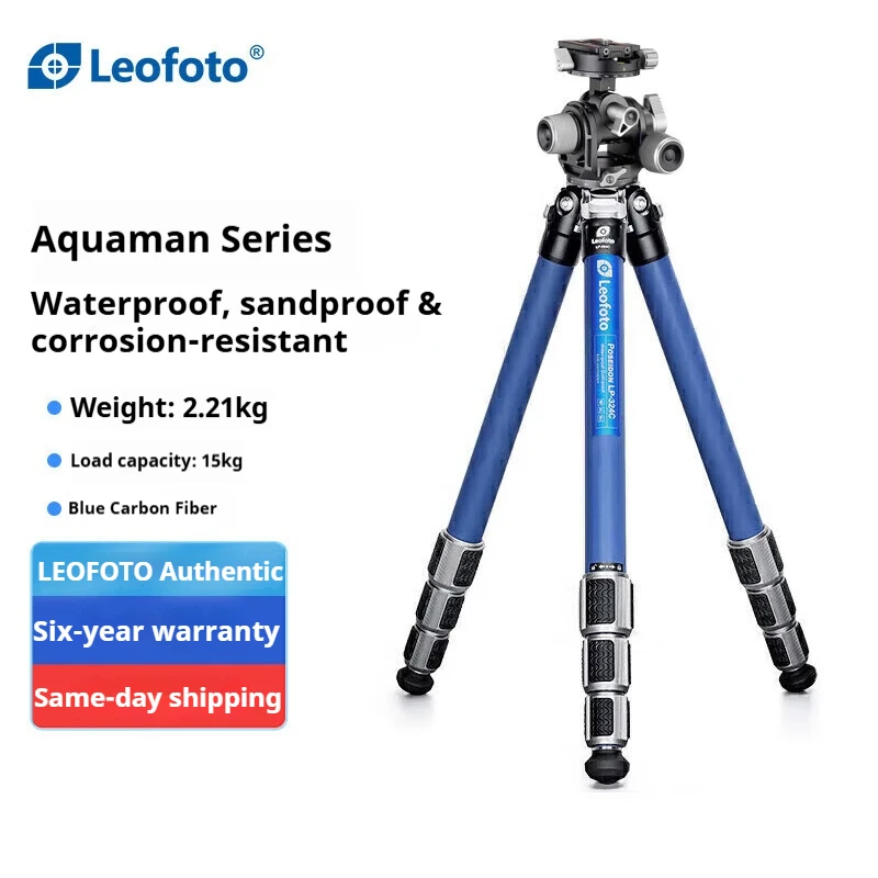 Zestaw statywu Leofoto LP-284C+G4 z włókna węglowego, wodoodporny, odporny na kurz, do fotografii i wideo DSLR, do krajobrazów, portretów, głowica statywu Neptune