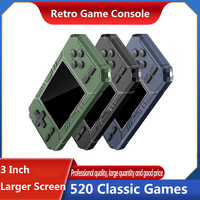 Mini S8 Handheld Game Console Classic Retro Nostalgic 520 Games Children Single Double 3 Inch HD LCD Screen Video Game Console