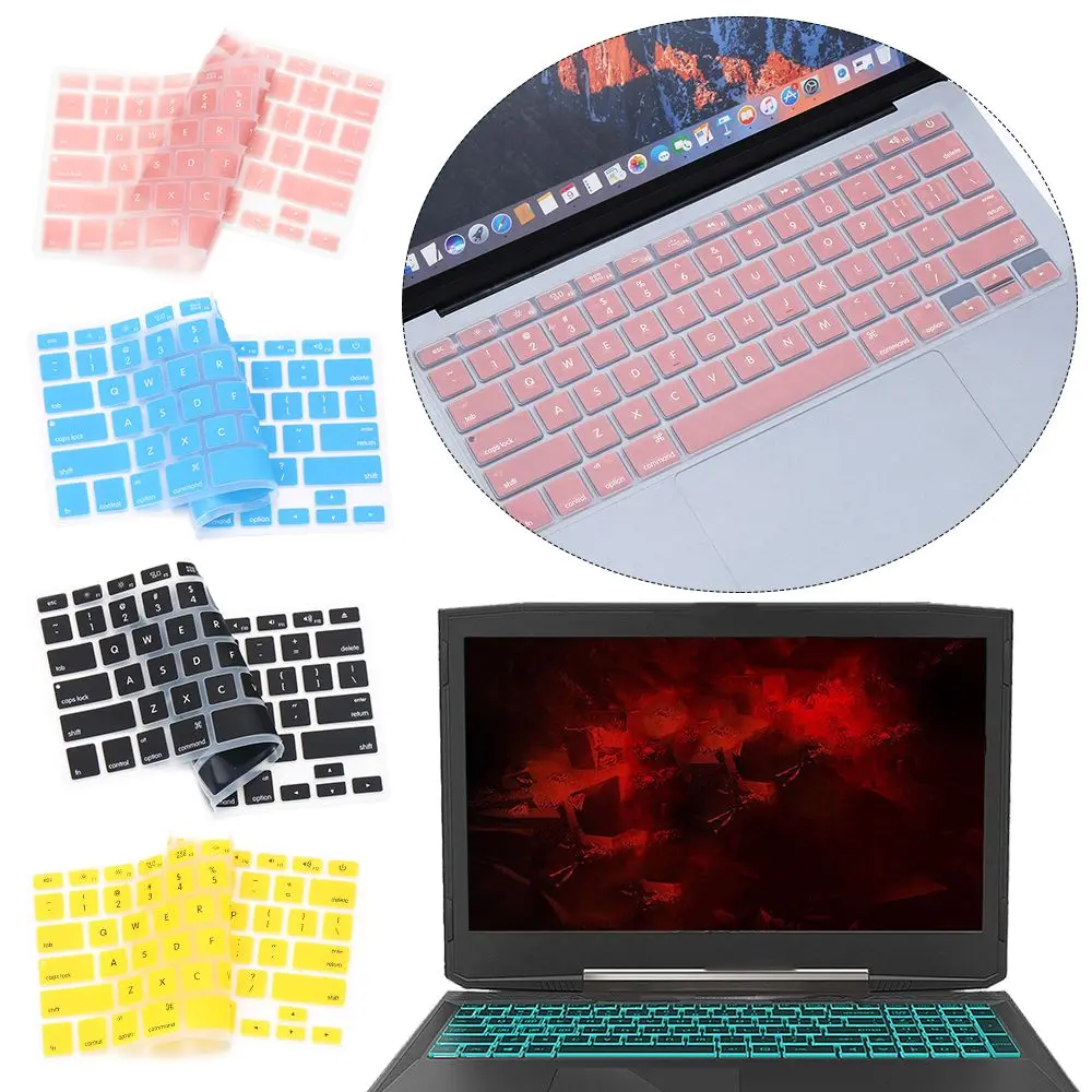 Silicone Keyboard Cover Candy Colors Laptop Protector Soft Computer Accessories For Apple Macbook Pro Air 13