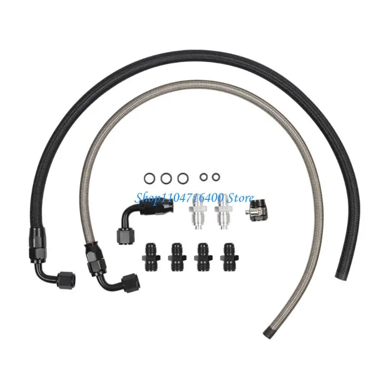 

y1gd 6AN Complete Power Steering Hose Set Easy Installation Includes Hardware for C10