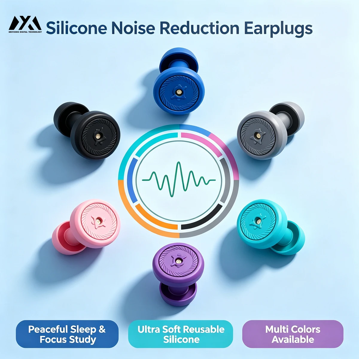 Waterproof Silicone Earplugs with Powerful Filter Noise Cancelling Sound Insulation for Ultra Quiet Sleep And Studying