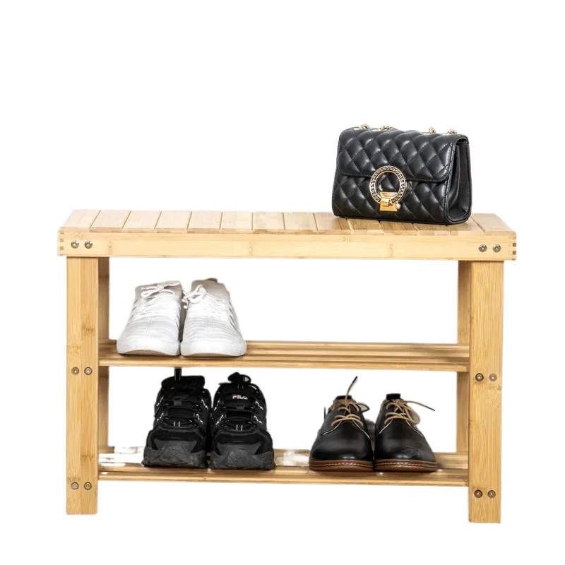 

Shoe 2-Tier Boot Storage Racks Shelf Organizer Chair Seat for Entryway Hallway Living Room