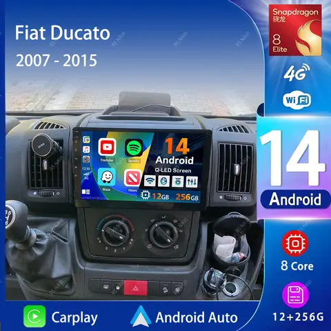 Android 14 Carplay 자동차 라디오 멀티미디어 Fiat Ducato 2005-2023 For Peugeot Boxer 2 2006-2022 For Citroen Jumper 2 2006-2022