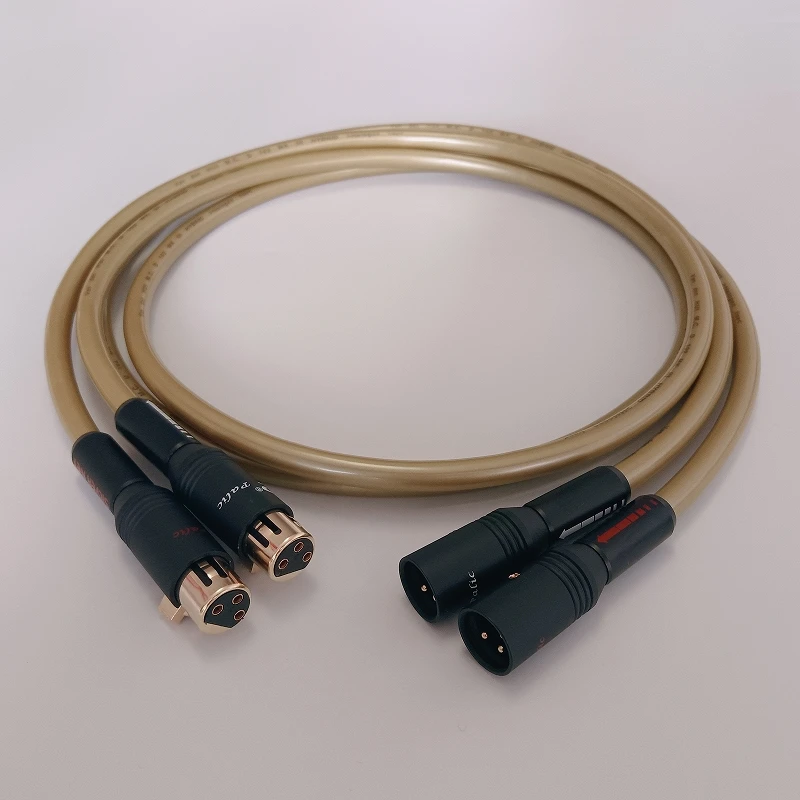 Belanda Van Den Hul perak disepuh 102MK garis sinyal garis sinyal HiFi 3 Pin XLR pria & perempuan kabel Audio garis keseimbangan