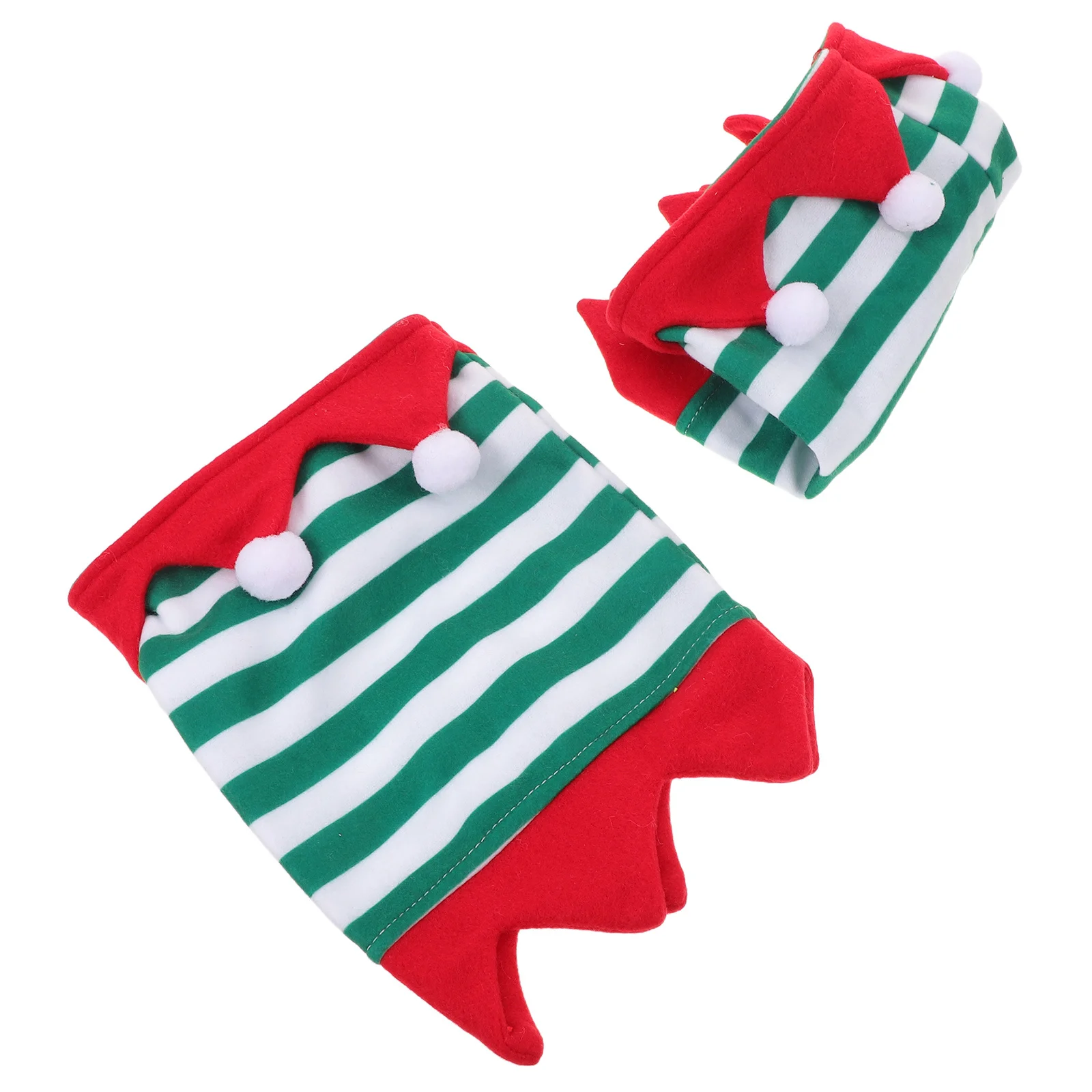 

2Pcs Horse Leg Wraps Breathable Front Leg Standing Protective Sleeves Comfortable Striped Design Holiday Costume Accessories