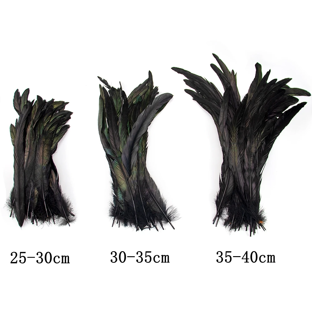 100 PCS Multicolor Rooster Tail Feathers 25-40CM Natural Chicken Feathers for Crafts Wedding Party Clothing Headdress Decoration