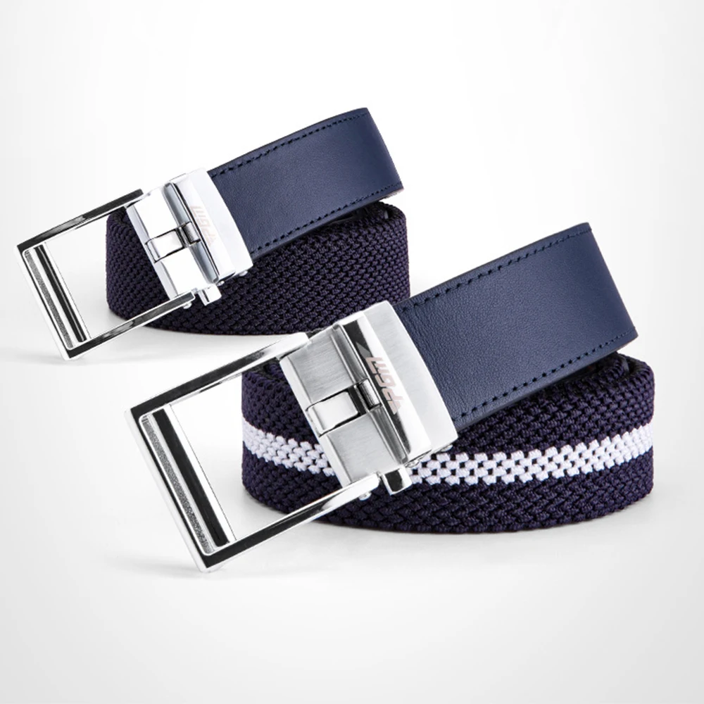 PGM Golf Wear Durable Elastic 95CM Men's Belt Elastic Knitting Belt Body Top Layer Cowhide Alloy Buckle Sports Belt PD021 골프웨어