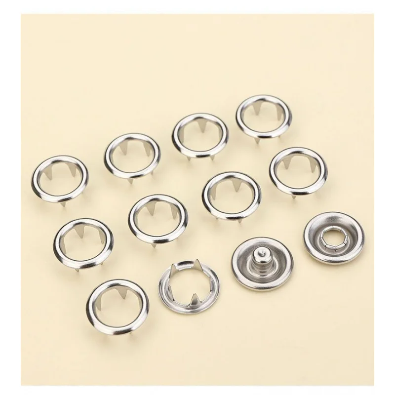 مجموعة مشبك مخلب، مشبك معدني غير مرئي لملابس وأحذية الأطفال، أداة زر كبس لحقيبة الأحذية وحزام الثقب #5