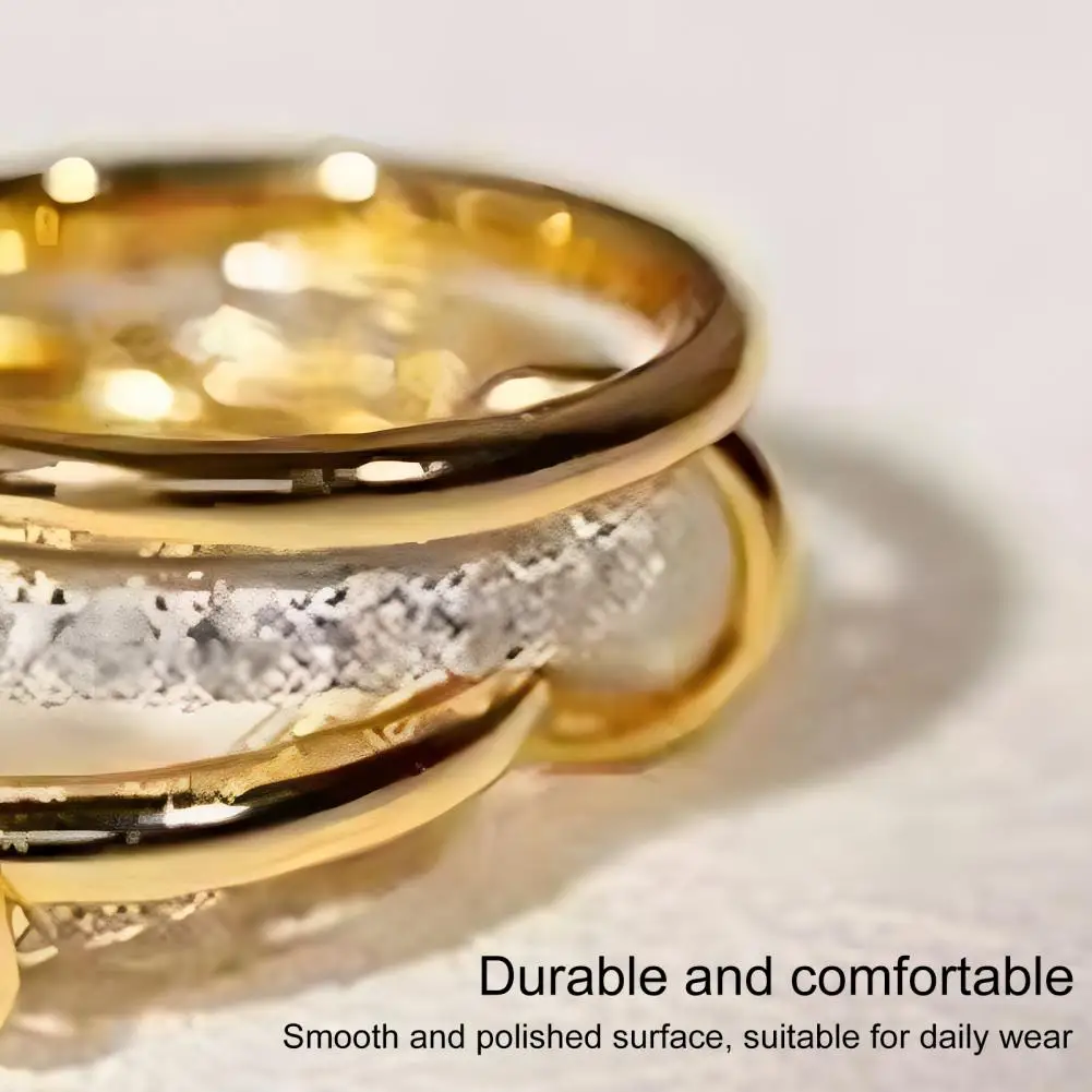 Stackable Rings Set Personalized Ring Multi-layered Cubic Zirconia Women’s Stackable Ring Electroplated Stainless Steel Finger