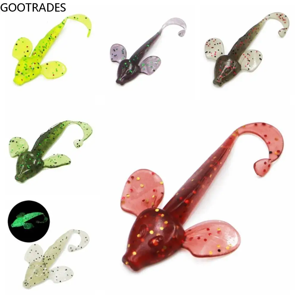 

6 Pcs Lightweight Artificial Fishing Soft Lure Durable Silicone False Bait Fishing Accessories 8cm