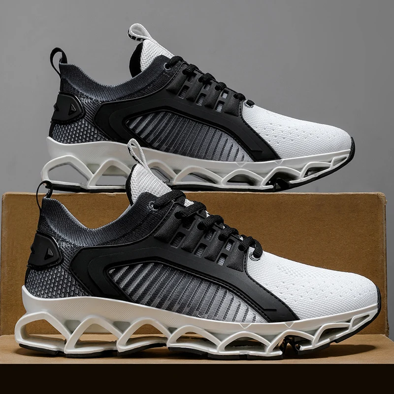 2026 Spring Hot Selling Mens Sports Shoes Shock-absorbing Comfortable Anti Slip Running Shoes Soft Foot Protection Walking Shoes