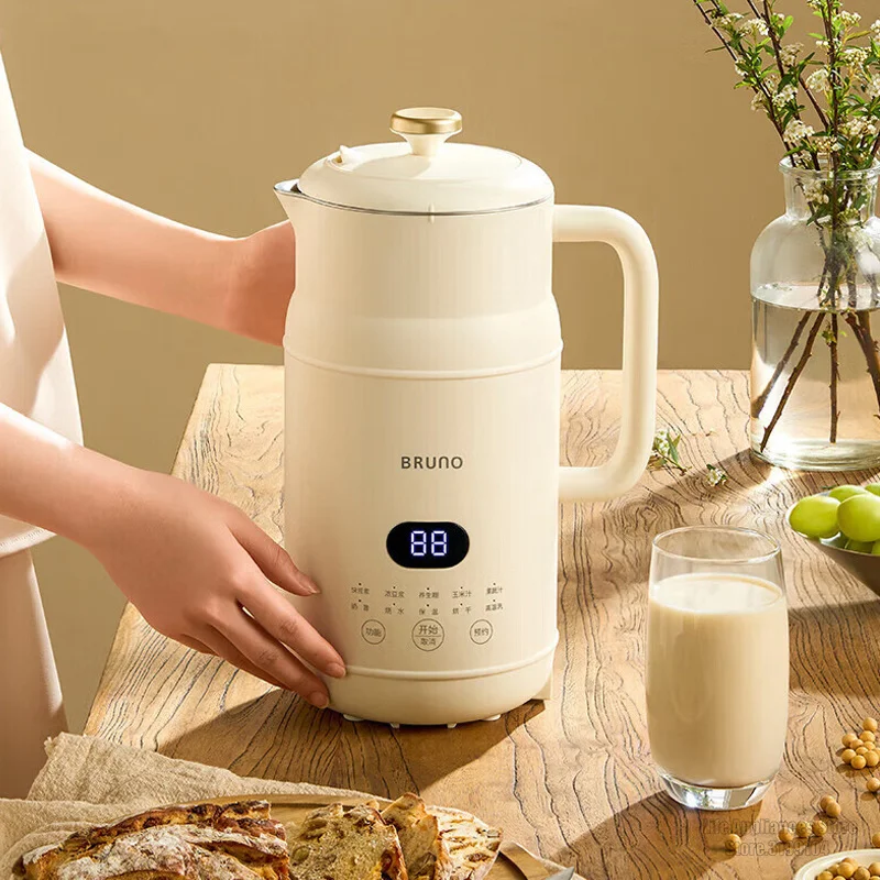 BRUNO Household Soymilk Maker Food Blender Delicate Wall-breaking Soy Milk Rice Cereal Juice Boiling Water For Home Kitchen Use