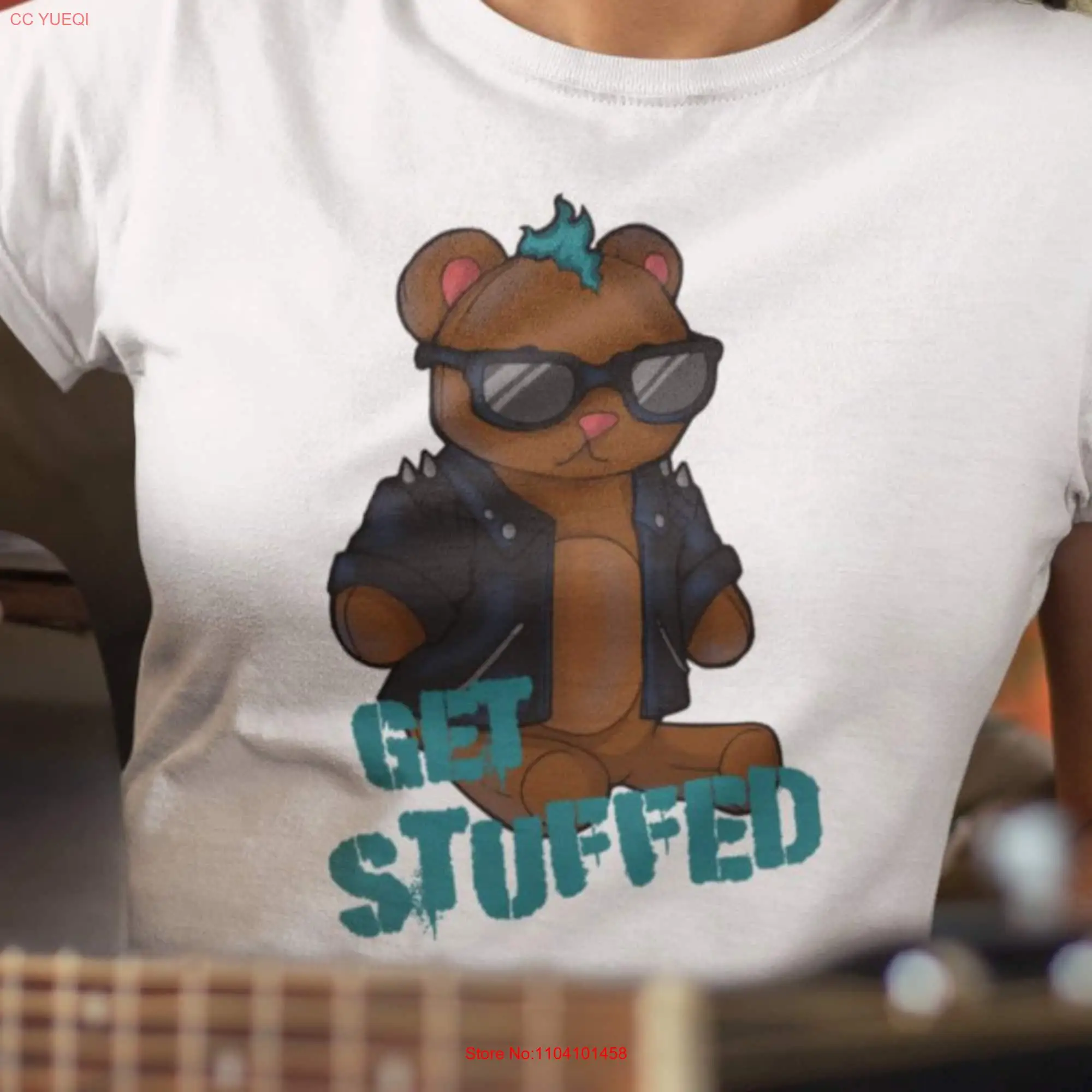 Get Stuffed T Shirt Teddy Bear Attitude Rock and Roll Cool Kid Cute Kids Boys Lover TH238 long or short sleeves