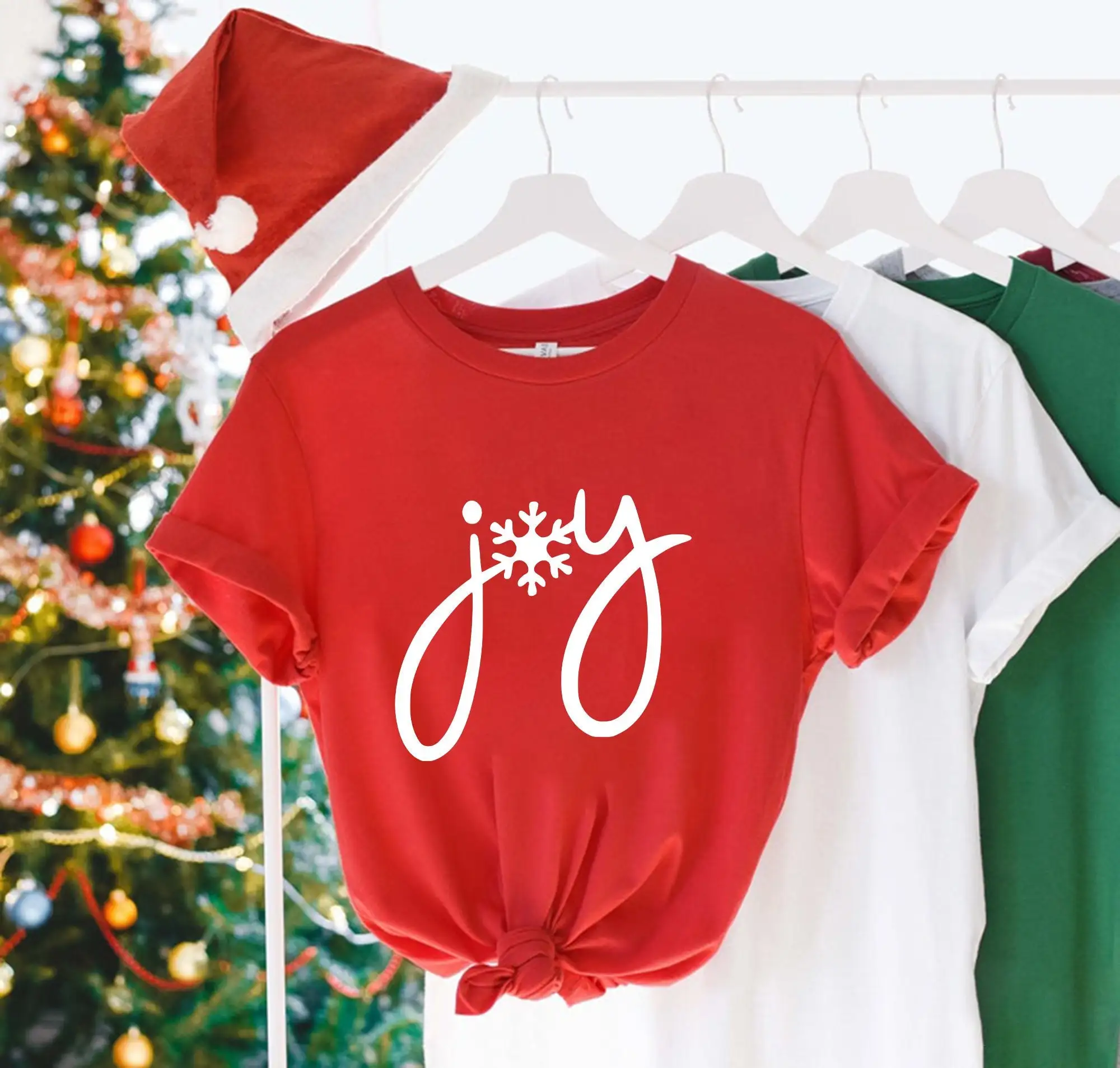 Joy Christmas T Shirt Cute Party Holiday Merry Family GifT