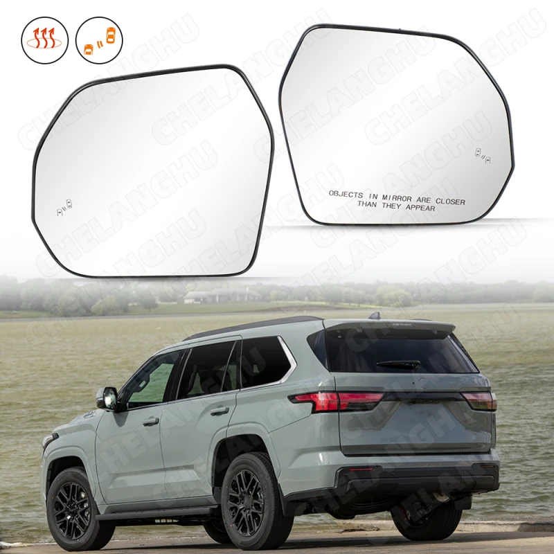 

Fit For Toyota Sequoia Tundra 2023 2024 2025 US Version Car Door Side Mirror Glass With Blind Spot 879070C020 87902-0C020