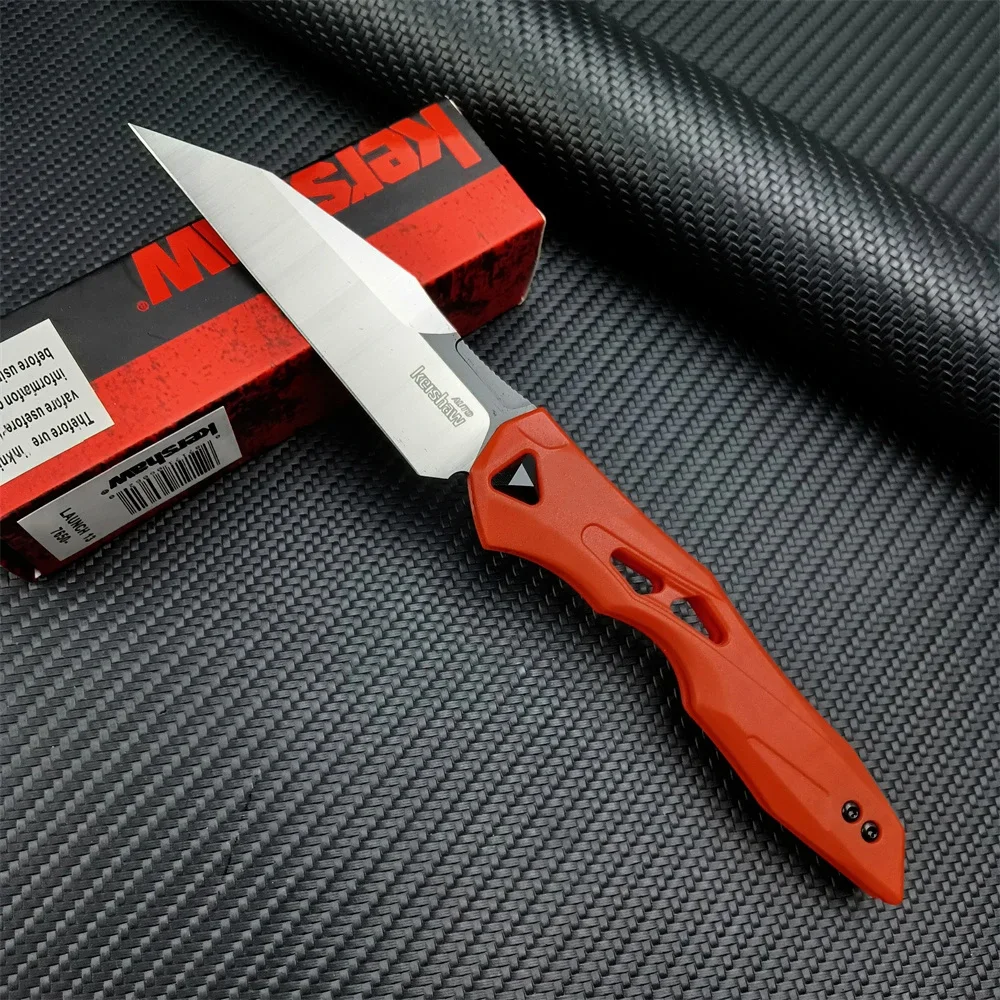 New Orange/Black KS 7650 Launch 13 Pocket Knife Nylon Handles Self Defense Utility Hunting Outdoor Easy To Carry Knives