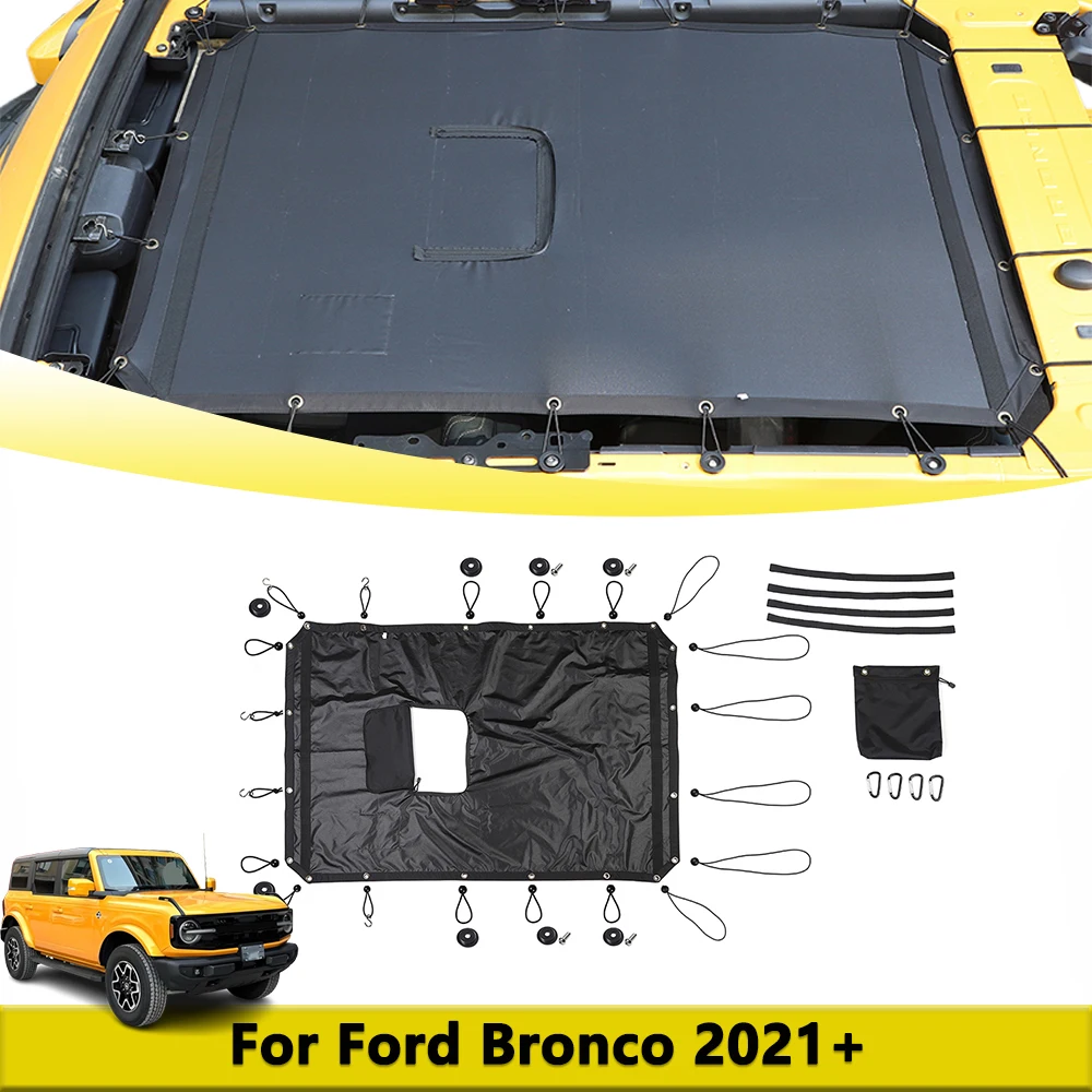Roof Hammock Soft Top for Ford Bronco 4-door 2021 2022 2023 2024 2025 Sun Shade Cover Multifunctional Accessories Modified