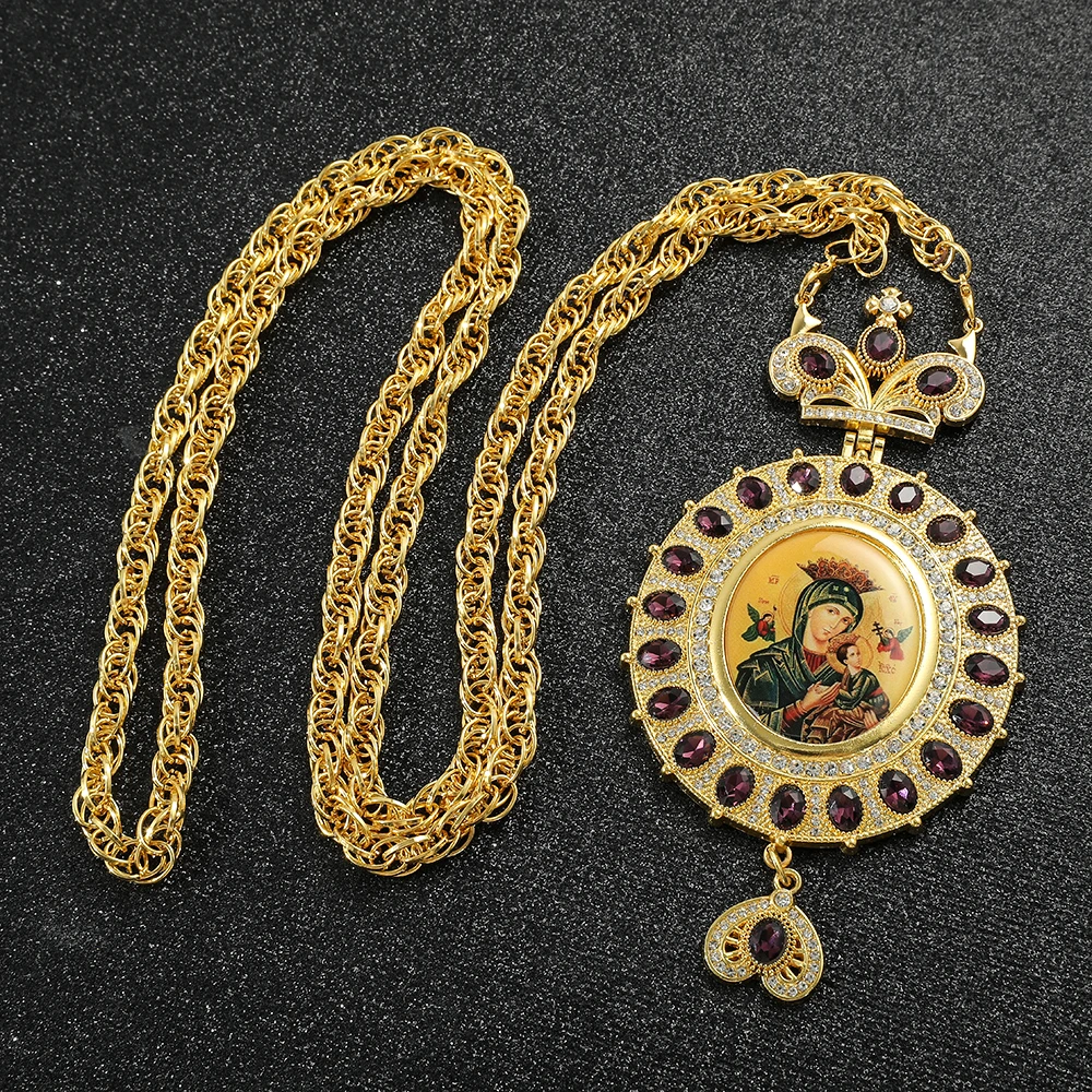 Timeless Keepsake for Believers: Orthodox Church Cross Pendant Father\'s Chest Pendant Religious Ritual Necklace
