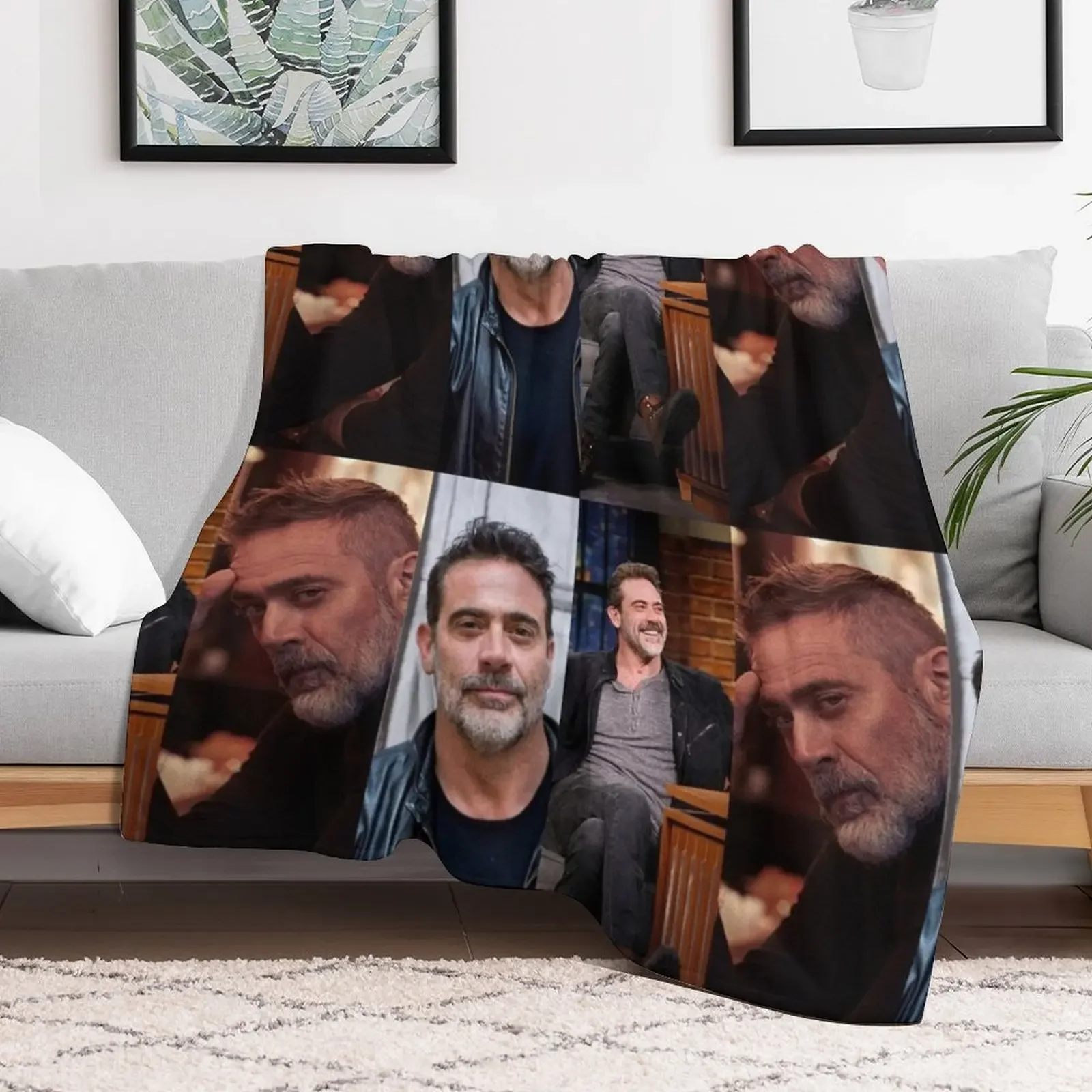 Collage Jeffrey Dean Morgan Throw Blanket Winter beds Decorative Sofa Decorative Sofas Blankets