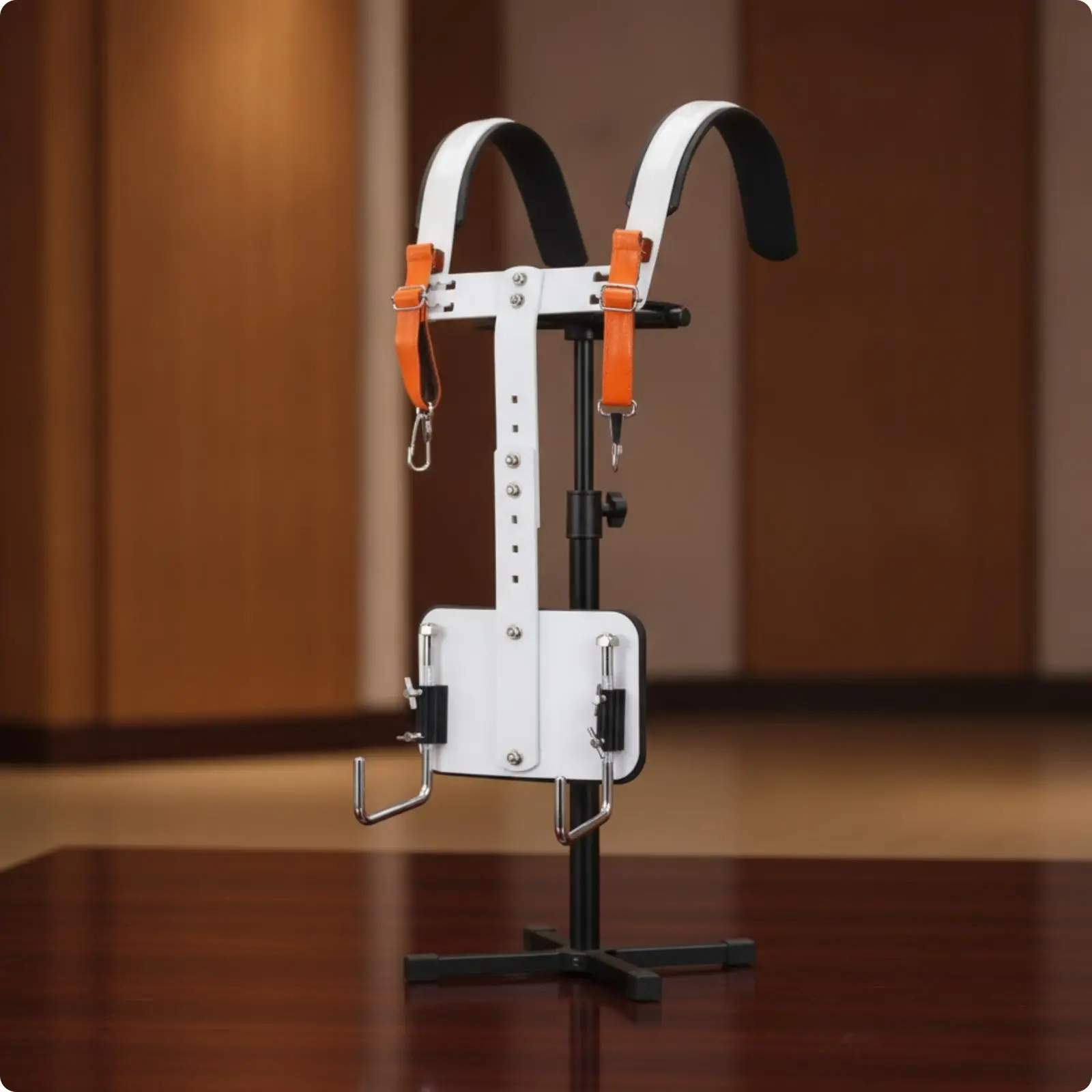 Heavy Duty Marching Drum Carrier with Height Adjustable Support and Copper Straps for Snare Drum Players
