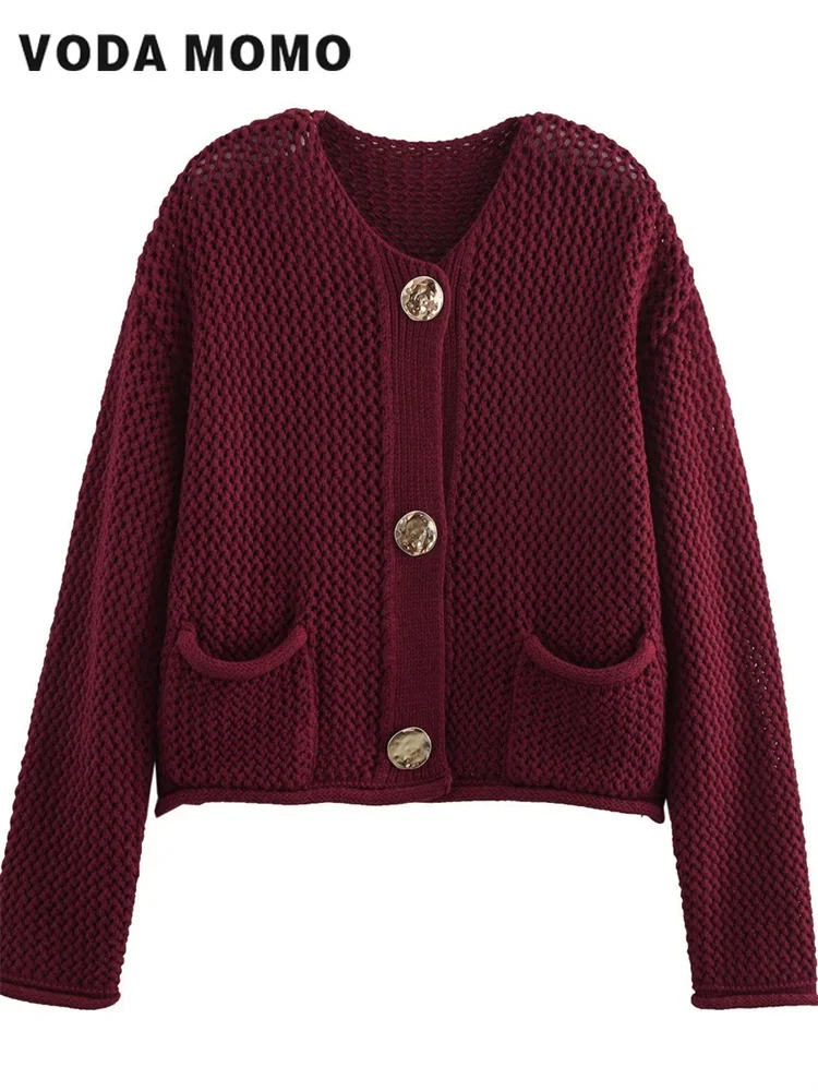 

Повседневное однотонное свободное универсальное пальто с круглым вырезом в корейском академическом стиле, модный вязаный кардиган для женщин, осенний кардиган с длинными рукавами