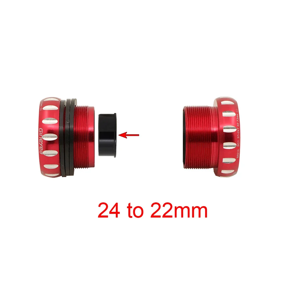 Bike Bicycle Bottom Bracket Adaptor Shim For-Shimano To-SRAM 24 To 22/19mm Tooth Disc Variable Diameter Sleeve Cycling Part