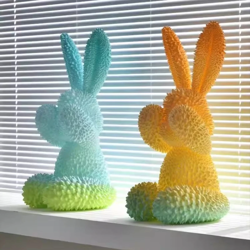 

Модный креативный декор для комнаты: статуэтка кролика, скульптура для детской комнаты, украшение для стола, аксессуары для дома, декоративные фигурки