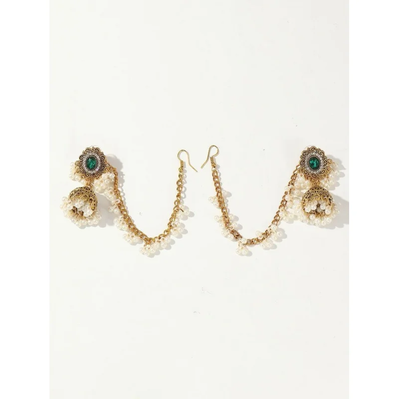1 Pair Bohemian Lantern Water Drop Earrings – Exaggerated Hollow Design, Vintage Ethnic Jewelry for Women