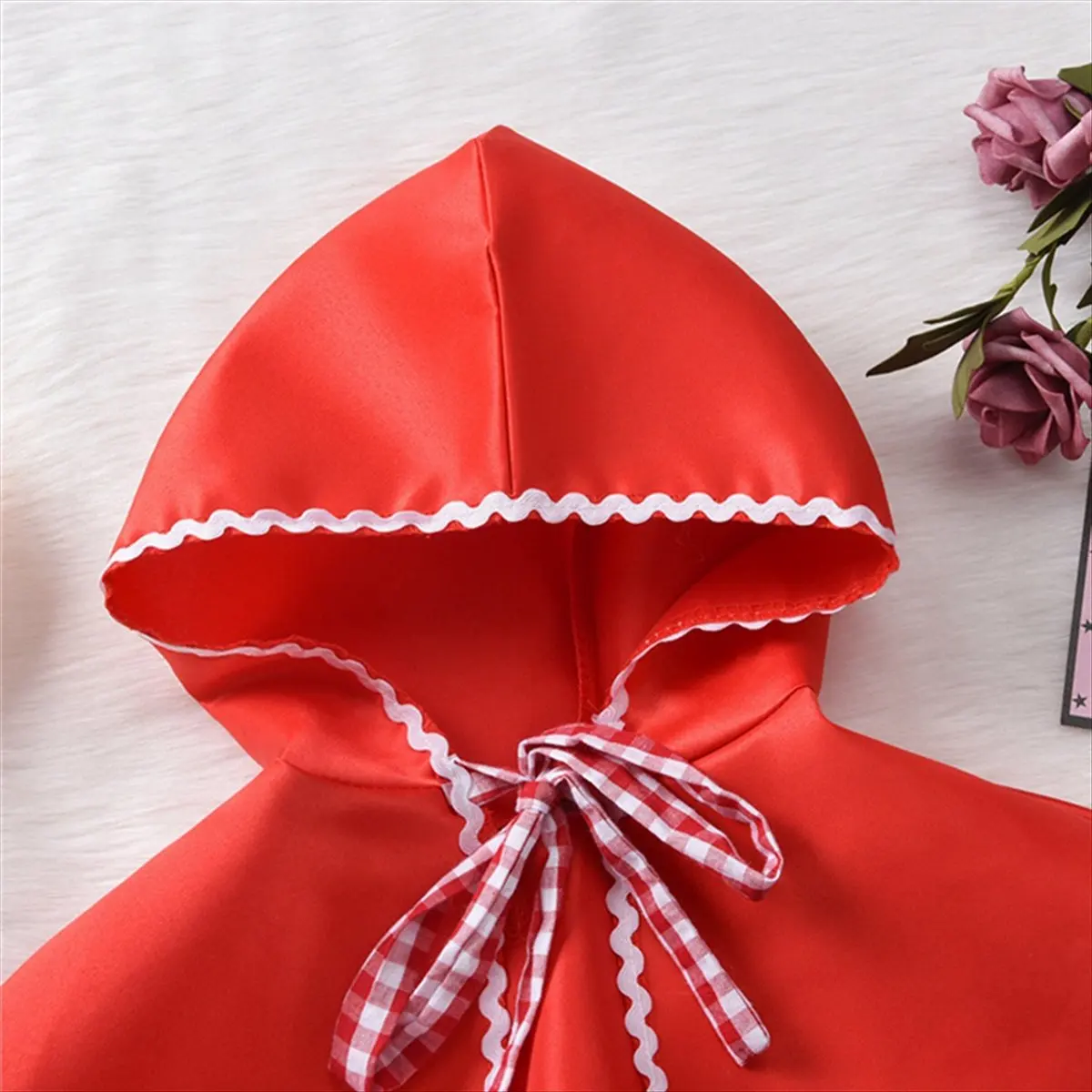 ABYB Newborn Toddler Baby Girls Halter Tutu Romper Dress Red Cloak Little Red Riding Hood Outfits Party Cosplay Costume 80