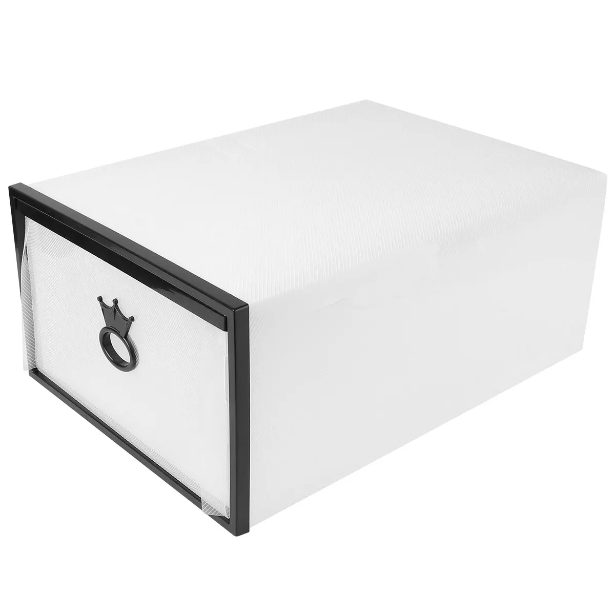 

Plastic Shoe Storage Box Large Size Foldable Thickened Bins Reusable Container Transparent Window Easy Clean
