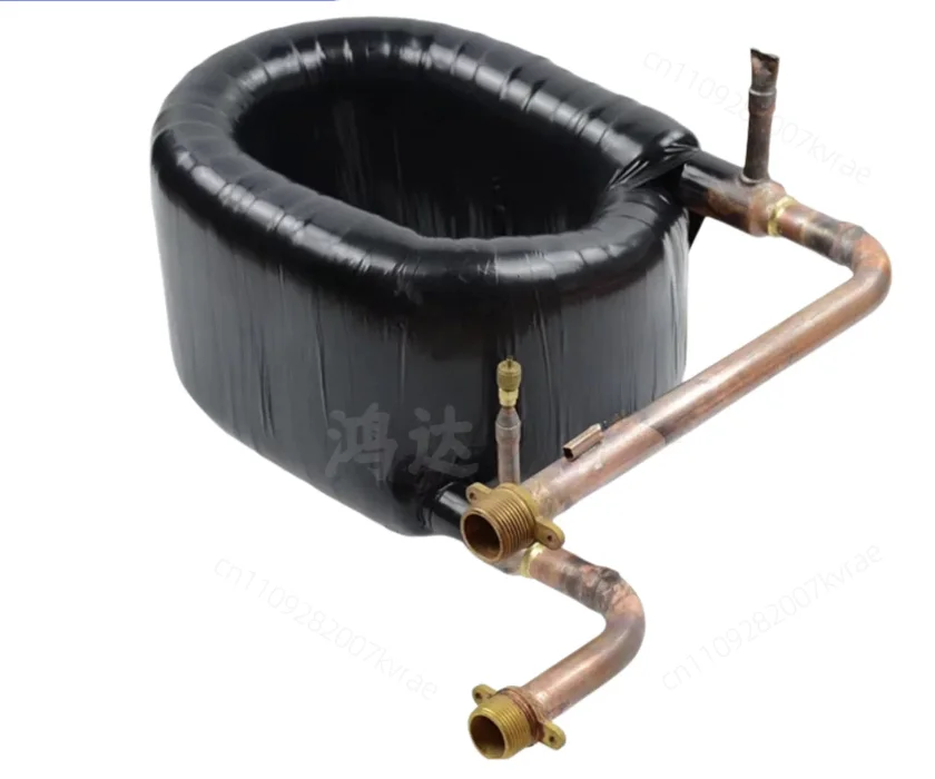 3P Tube‑in‑tube Heat Exchanger Heat Pump Evaporator, Air Conditioner Refrigeration Repair Part Multiple Outlet Direction Options