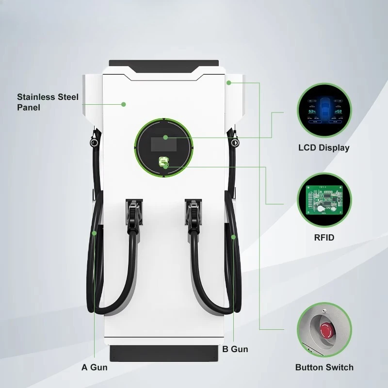 Electric Vehicle Charger Floor-mounted 180kw 120kw Ev Charger Tuv Certified Parking Lots Commercial Ev Charging Station