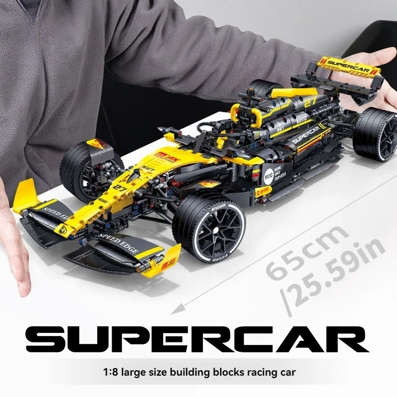 

Технический супергоночный автомобиль 1:8, строительный блок, гоночный автомобиль Renault, комплект сборки, модель, кирпичи, игрушка на Рождество, подарок на день рождения