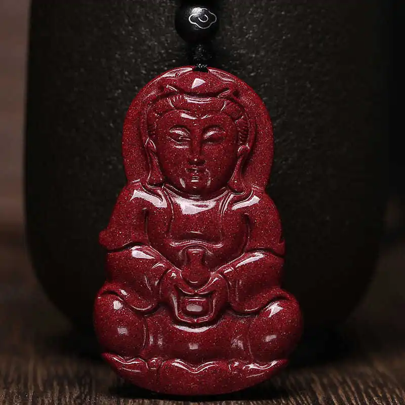 

Ore Maitreya Smiling Buddha Women's Necklace Purple Gold Sand Men's Avalokiteśvara Pendant