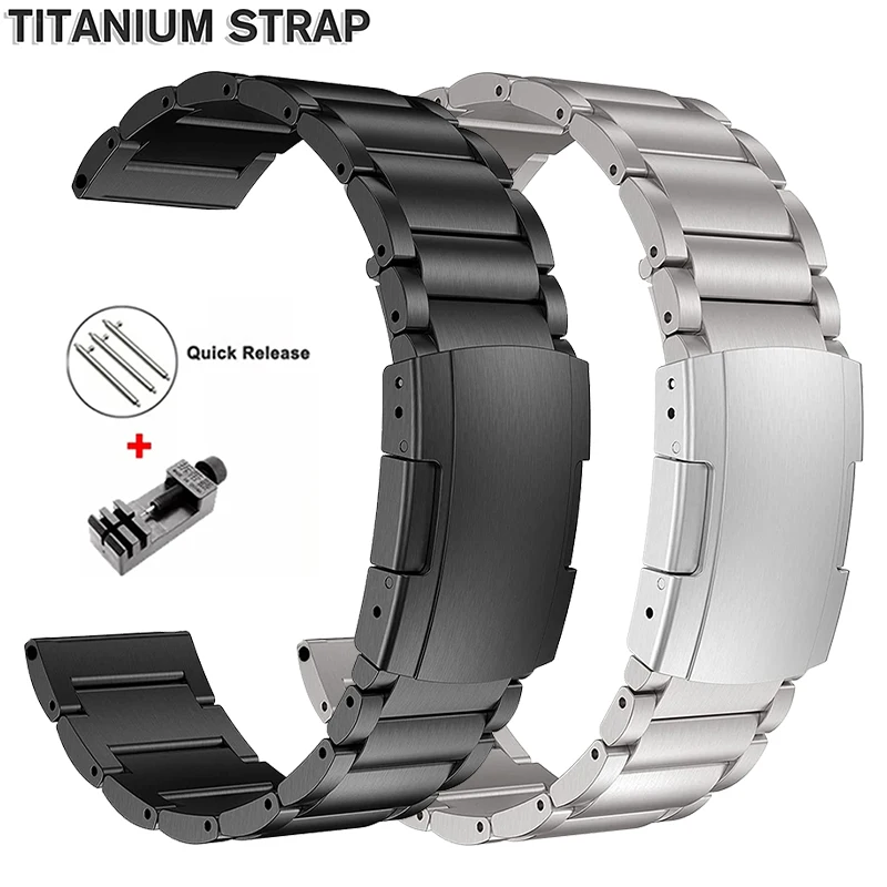 22 mm Luxus-Titanarmband für Huawei Watch 5 GT5 3Pro 46 mm GT4/4Pro Band für Samsung Galaxy Watch 3 45 mm Gear S3 Metallarmband