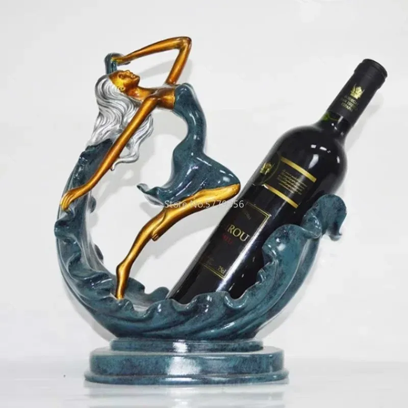 Pretty Dancer Wine Rack Cabinet Decoration Ornament Red Modern Home Decor Accessories New Gift