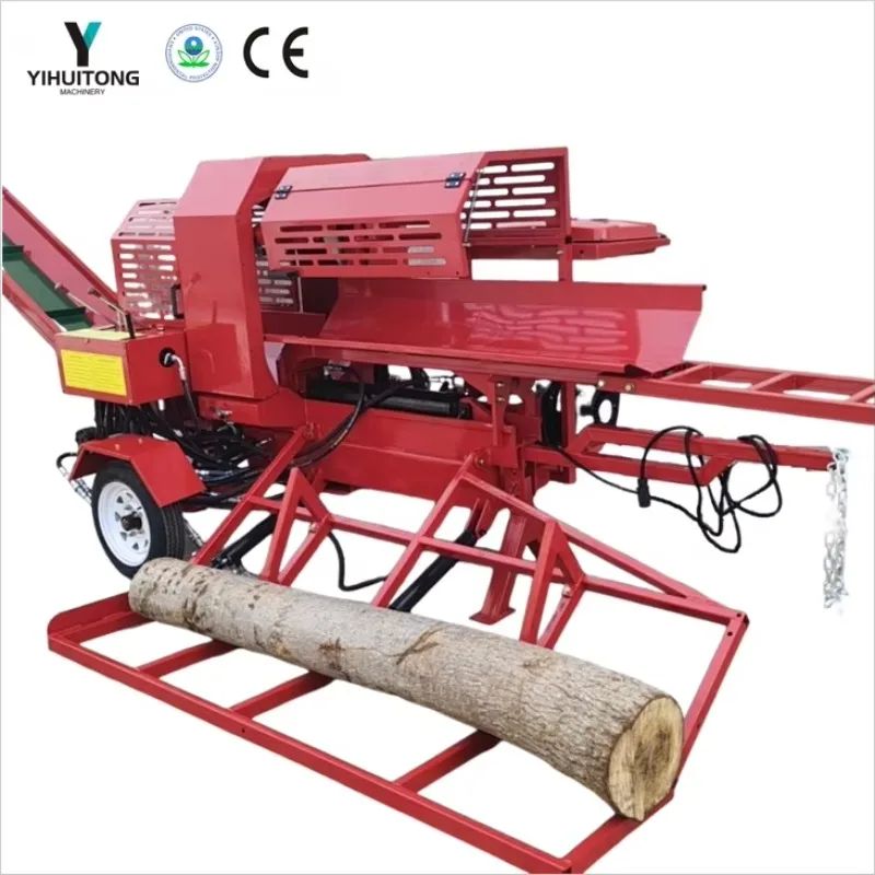 Customized Log Cutter And Splitter Machine Machine Hydraulic Log Splitter Firewood Processor