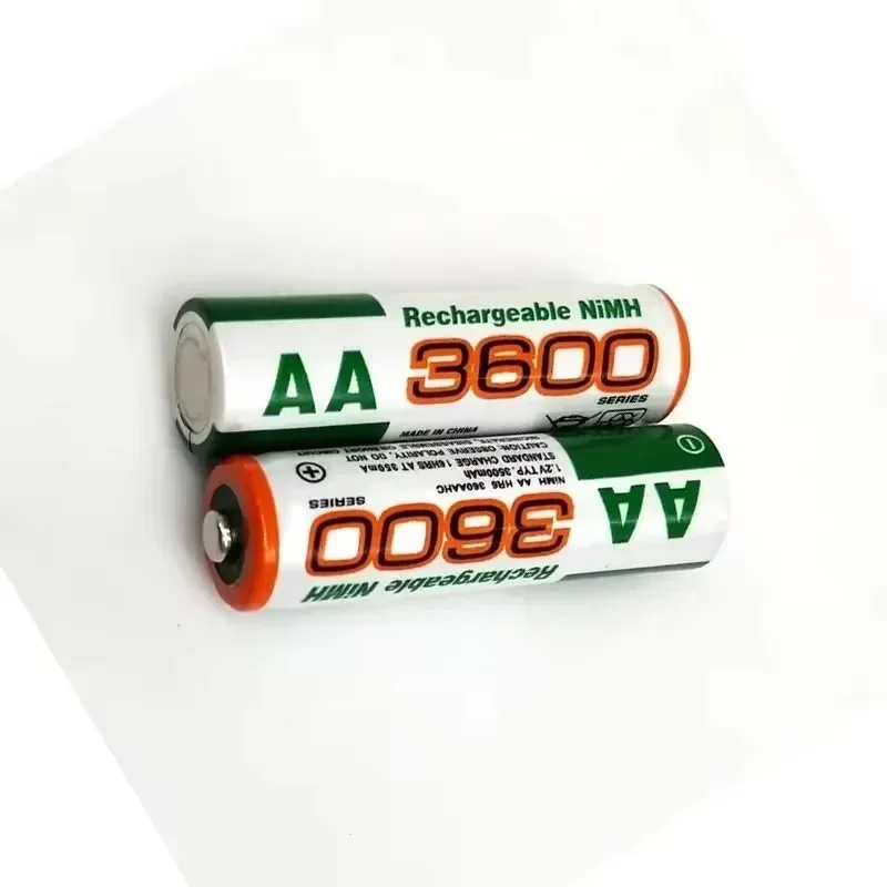 100% New AA 1.2Vbattery 3600mAh rechargeable battery, 1.2V Ni-MH AA battery, suitable for clocks, mice,computers