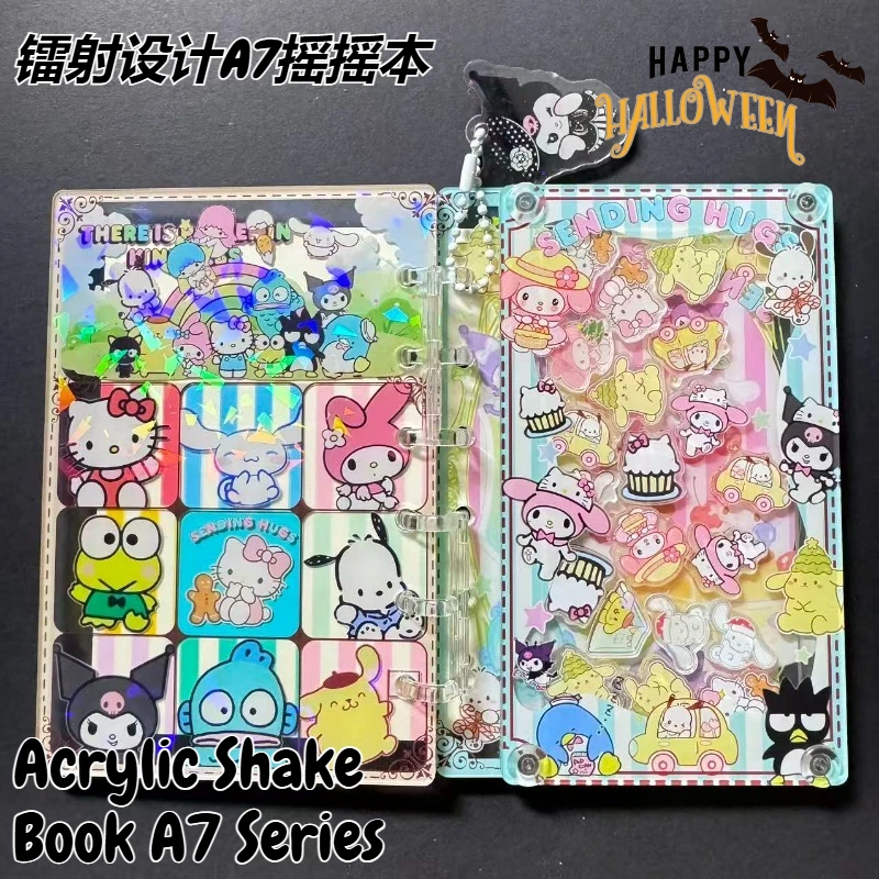 

Акриловая книга для встряхивания серии A7, классический милый мультяшный дневник воспоминаний, справочник, студенческие канцелярские принадлежности, подарок друзьям, кавайная книга с отрывными листами