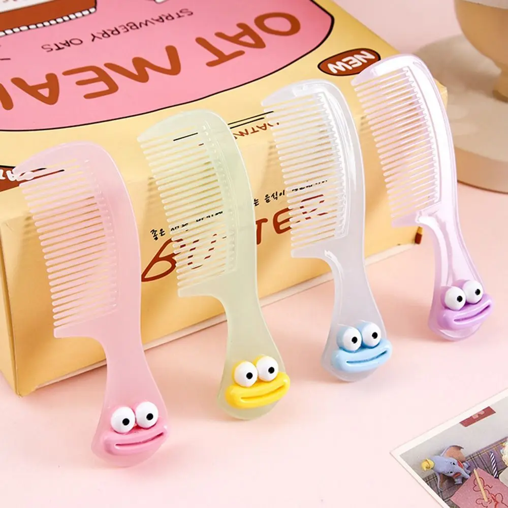 

2 Pcs/bag Portable Cartoon Mini Comb Candy Color Anti Static Straight Combs Fine-toothed Plastic Detangling Combs Children